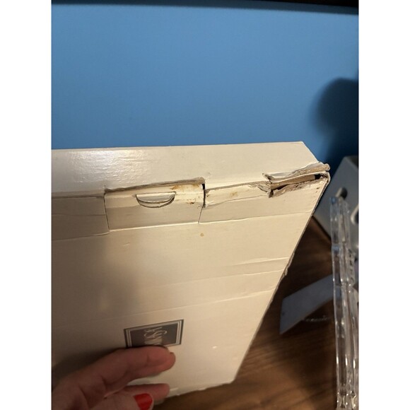 Mikasa Lead Crystal Vista Satin Double Picture Frame W Box Wedding Family - Picture 9 of 9